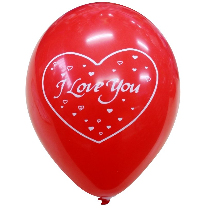  LATEX 12'' ΤΥΠΩΜΕΝΑ I LOVE YOU ΚΑΡΔΙΕΣ 25ΤΕΜ
