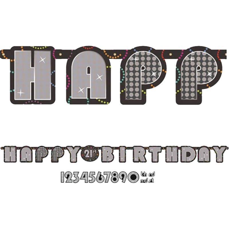 LETTER BANNER HAPPY BIRTHDAY ΜΕ ΗΛΙΚΙΑ