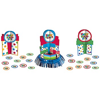  TABLE DECO HAPPY BIRTHDAY 3 ΤΕΜΑΧΙΑ + CONFETTI 