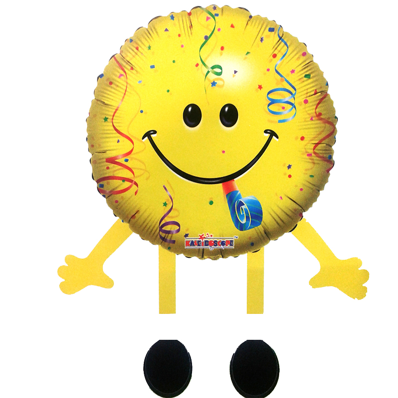 FOIL 28''  SMILE- CONFETTI  ΜΕ ΧΕΡΑΚΙΑ ΚΑΙ ΠΟΔΙΑ