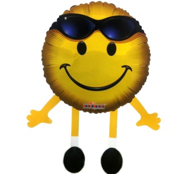 ΜΠΑΛΟΝΙ FOIL CONVERGRAM SMILE- ΜΕ ΓΥΑΛΙΑ  ΜΕ ΧΕΡΑΚΙΑ ΚΑΙ ΠΟΔΑΡΑΚΙΑ 28'' Little friend 19062-18, 19154