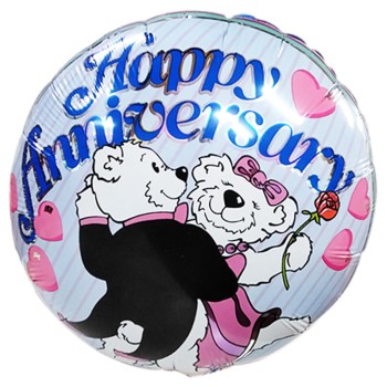 FOIL 18'' HAPPY ANNIVERSARY ΑΡΚΟΥΔΑΚΙΑ Προσφορά!