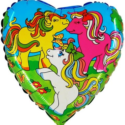 FOIL 18''  Vintage ΚΑΡΔΙΑ ΜΕ 3 PONY Προσφορά!