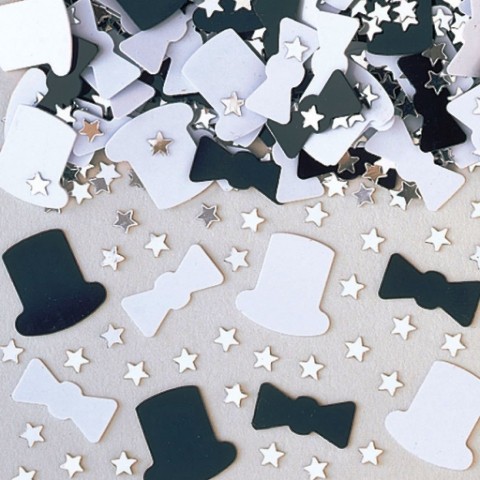 CONFETTI ΜΕΤΑΛΛΙΚΑ ΑΣΠΡΟΜΑΥΡΟ ΚΑΠΕΛΑ 14ΓΡ.