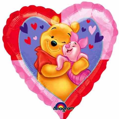 FOIL JUMBO ΚΑΡΔΙΑ WINNIE ΜΕ ΓΟΥΡΟΥΝΑΚΙ PIGLET