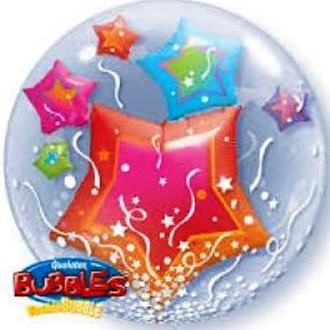 FOIL 24'' QUALATEX DOUBLE BUBBLE ΑΣΤΕΡΙΑ