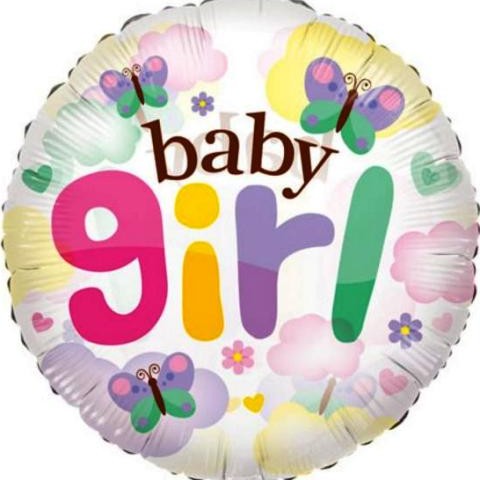 FOIL CLEAR  BABY GIRL ΠΕΤΑΛOYΔΑ
