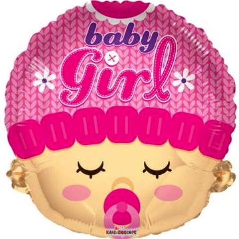 FOIL J/SHAPE BABY GIRL HEAD
