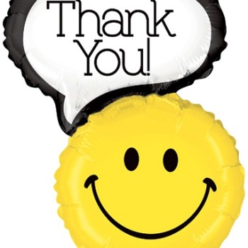 FOIL Mini/S 14'' THANK YOU SMILE FACE