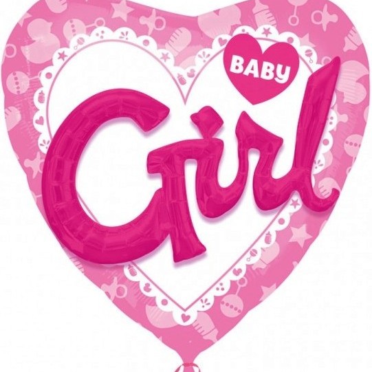 FOIL MULTI ΚΑΡΔΙΑ  BABY GIRL 