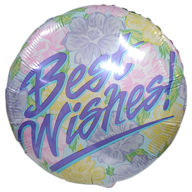 FOIL 18'' Vintage BEST WISHES FLORAL Προσφορά!