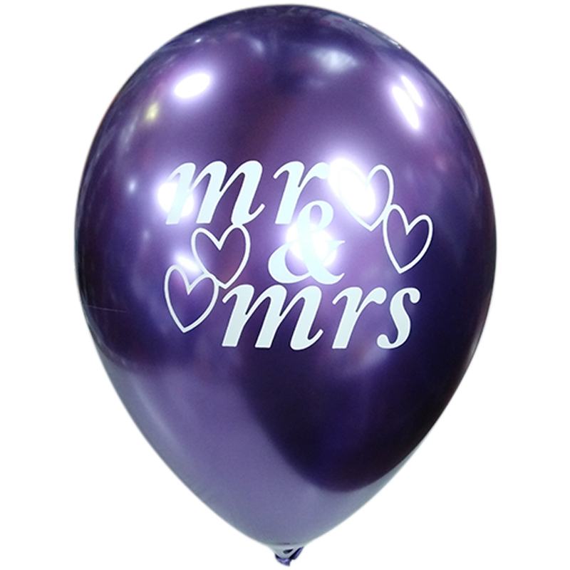 LATEX 12'' ΤΥΠΩΜΕΝΟ MR AND MRS 25ΤΜΧ