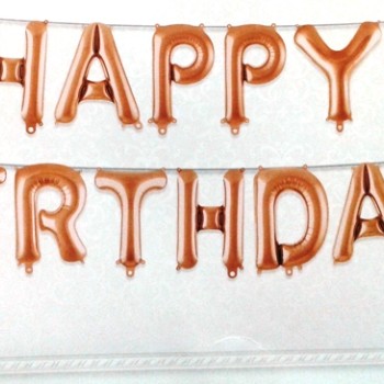 FOIL air filled HAPPY BIRTHDAY ROSE GOLD