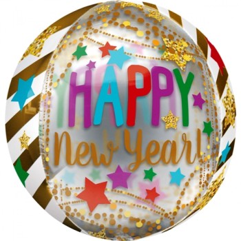 FOIL ORBZ HAPPY NEW YEAR ΧΡΥΣΕΣ ΡΙΓΕΣ Προσφορά!