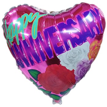 FOIL 18'' HAPPY ANNIVERSARY ΚΑΡΔΙΑ Προσφορά!