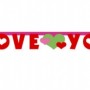 ΓΙΡΛΑΝΤΑ I LOVE YOU ΜΕ ΚΑΡΔΙΕΣ 170CM X 11CM