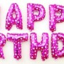 FOIL air filled HAPPY BIRTHDAY ΦΟΥΞΙΑ ΜΕ ΚΑΡΔΟΥΛΕΣ