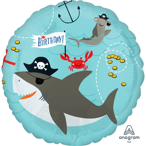 FOIL 17'' AHOY BIRTHDAY ΚΑΡΧΑΡΙΑΣ ΠΕΙΡΑΤΗΣ