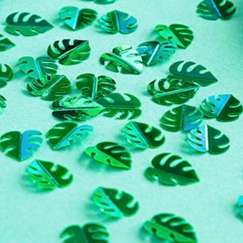 CONFETTI ΦΥΛΛΑ ΠΡΑΣΙΝΑ ALOHA 1,5X2CM 15ΓΡ.