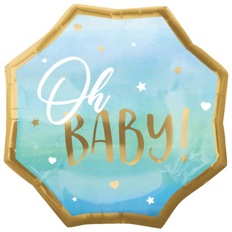 FOIL S/S OH BABY BOY ΣΙΕΛ ΜΕ ΧΡΥΣΟ