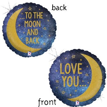FOIL 18'' TO THE MOON AND BACK