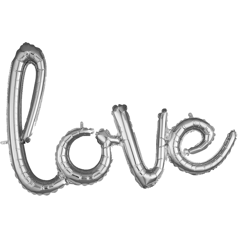 FOIL air filled LOVE ΑΣΗΜΙ