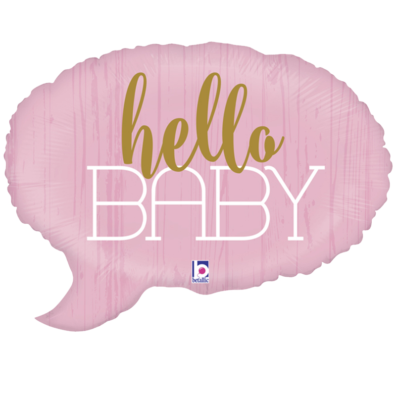 FOIL 24'' SPEECH BUBBLE HELLO BABY ΚΟΡΙΤΣΙ