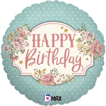 FOIL 18'' VINTAGE HAPPY BIRTHDAY