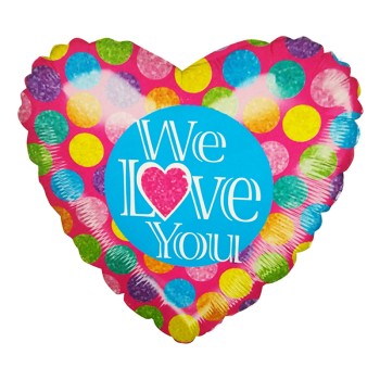 FOIL 18'' ΚΑΡΔΙΑ WE LOVE YOU
