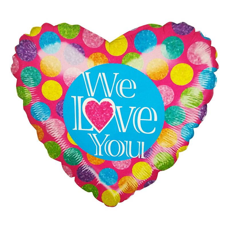 FOIL 18'' ΚΑΡΔΙΑ WE LOVE YOU