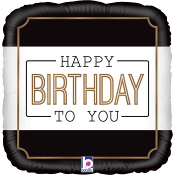 FOIL 18'' CLASSIC HAPPY HIRTHDAY ΤΕΤΡΑΓΩΝΟ