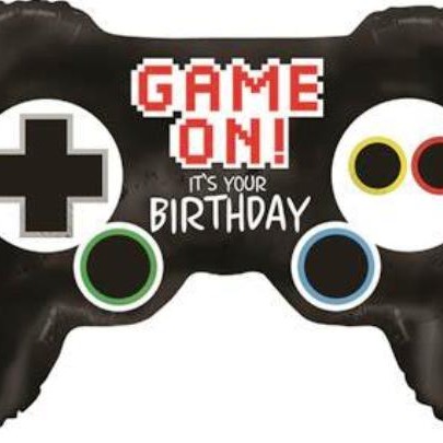 FOIL S/S HAPPY BIRTHDAY GAME CONTROLLER