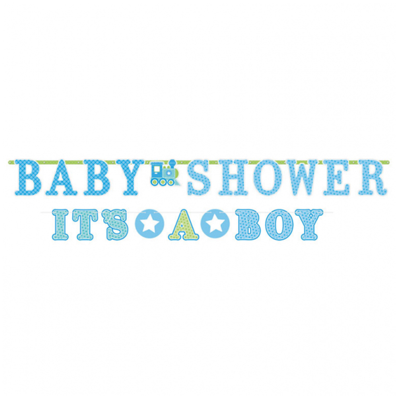 LETTER BANNER WELCOME LITTLE ONE BOY