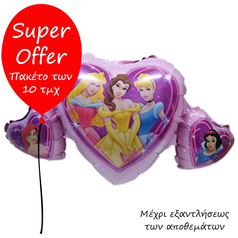FOIL Mini/S 14'' ΚΑΡΔΙΕΣ ΜΕ ΠΡΙΓΚΙΠΙΣΣΕΣ ΡΟΖ ΠΑΚΕΤΟ 10ΤΜΧ