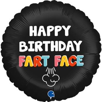 FOIL 18'' HAPPY BIRTHDAY FART FACE