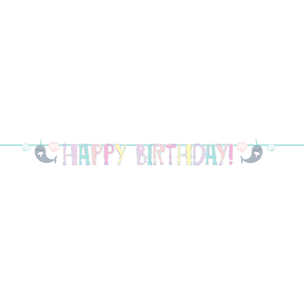 LETTER BANNER ΦΑΛΑΙΝΑ HAPPY BIRTHDAY NARWHAL