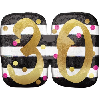 FOIL S/S 30 PINK AND GOLD MILESTONE
