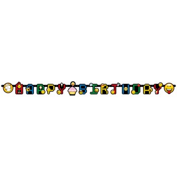 LETTER BANNER SMILEY EMOTICONS HAPPY BIRTHDAY