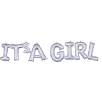 FOIL air filled IT'S A GIRL ΑΣΗΜΙ