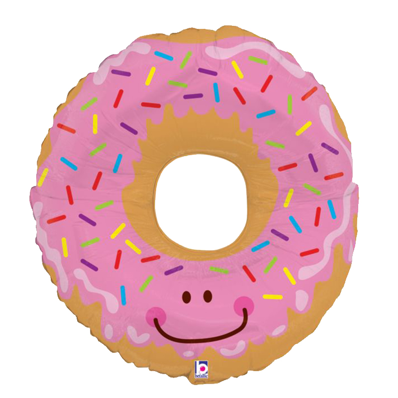 FOIL S/S ΡΟΖ DONUT ΜΕ ΠΟΛΥΧΡΩΜΕΣ ΤΡΟΥΦΕΣ