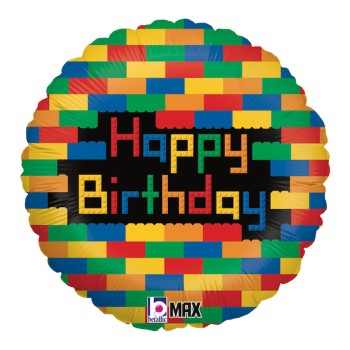  FOIL 18'' ΠΟΛΥΧΡΩΜΑ ΤΟΥΒΛΑΚΙΑ HAPPY BIRTHDAY 