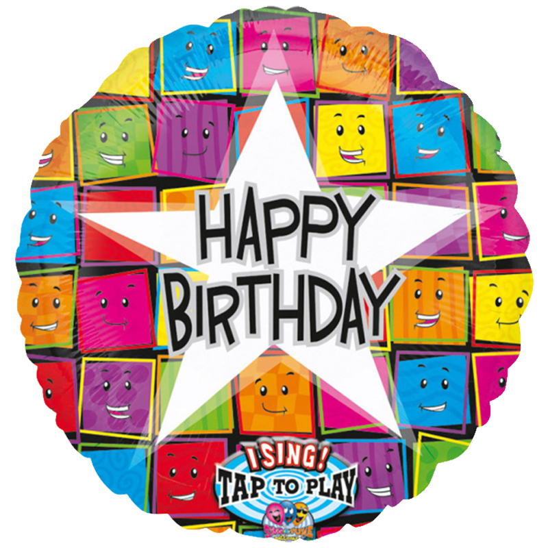 FOIL SINGING BALLOON HAPPY BIRTHDAY