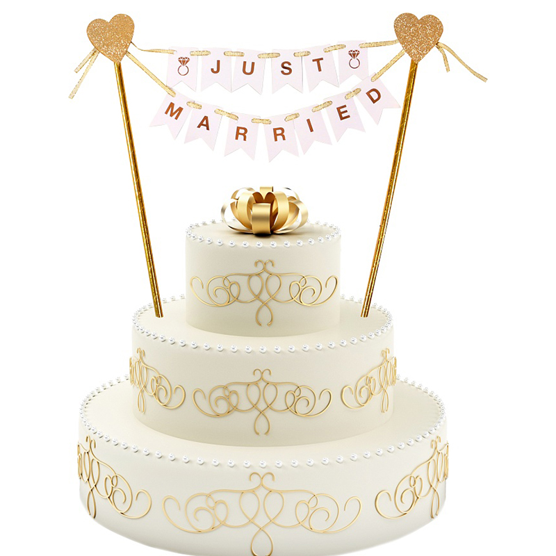 ΔΙΑΚΟΣΜΗΤΙΚΟ ΤΟΥΡΤΑΣ ΓΑΜΟΥ ''JUST MARRIED''