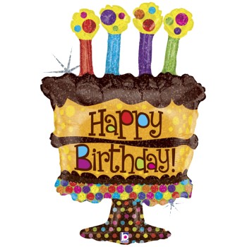 FOIL S/S HAPPY BIRTHDAY ΤΟΥΡΤΑ ΓΕΝΕΘΛΙΩΝ 