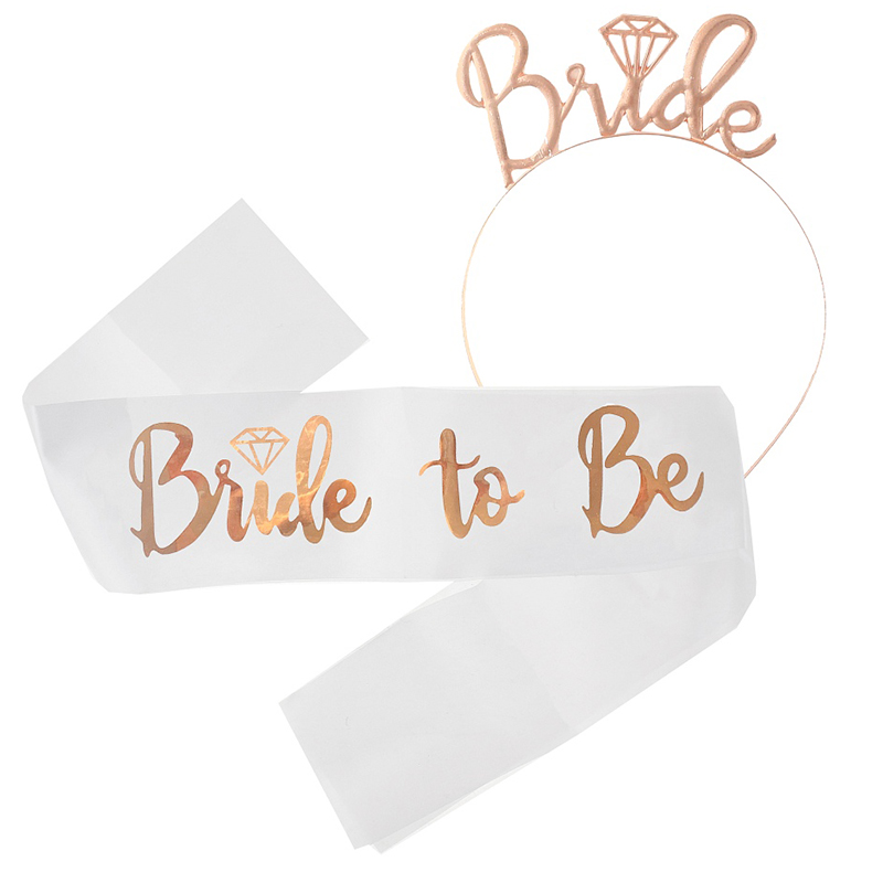 ΣΕΤ BRIDE TO BE ΚΟΡΔΕΛΑ ΚΑΙ ΣΤΕΚΑ ROSE GOLD