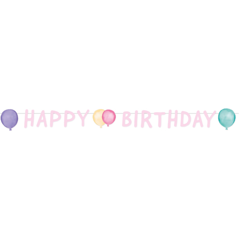 LETTER BANNER HAPPY BIRTHDAY PASTEL ΜΠΑΛΟΝΑΚΙΑ