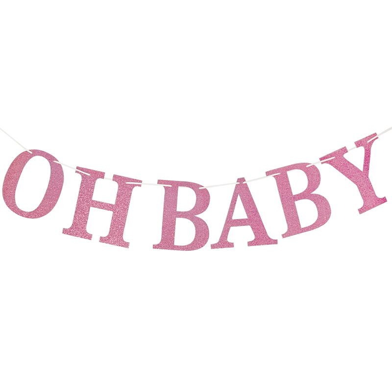 LETTER BANNER OH BABY ΡΟΖ 1ΤΜΧ