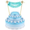 CAKE TOPPER ΤΟΥΡΤΑΣ ΣΙΕΛ H. B. ΧΡΥΣΑ ΑΣΤΕΡΙΑ 