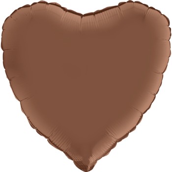 FOIL 18'' ΚΑΡΔΙΑ ΚΑΦΕ CHOCOLATE SATIN
