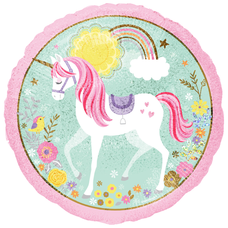 FOIL 17'' BELIEVE IN UNICORNS 